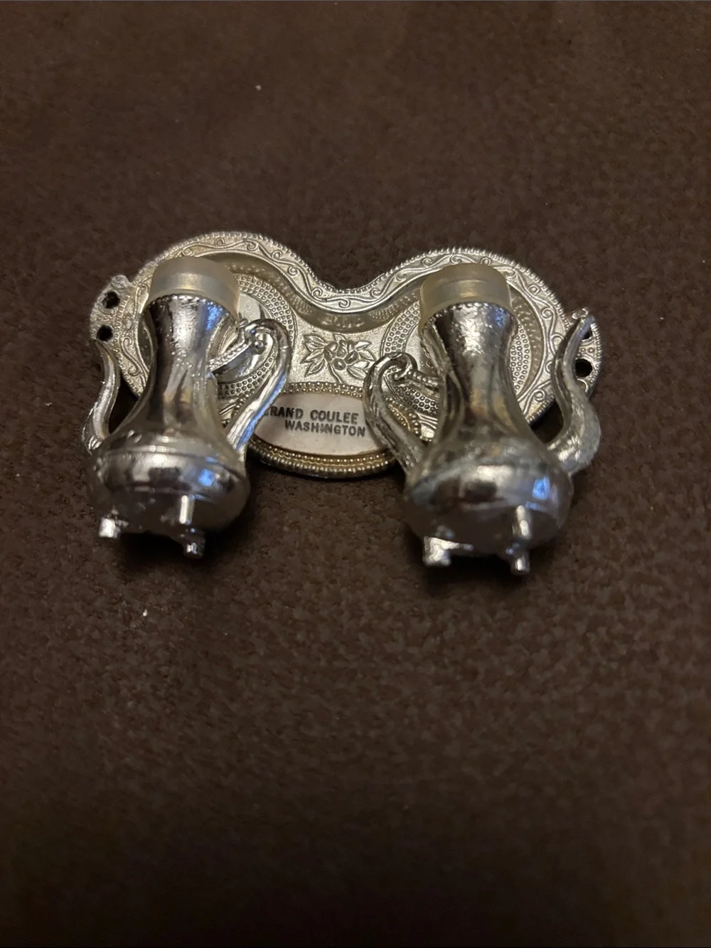 Grand Coulee Dam Washington Silver Salt and Pepper Set
